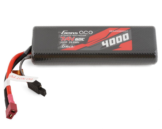 Gens Ace 402S60DGT 2S G-Tech Smart LiPo Battery 60C (7.4V/4000mAh) w/T-Style Connector