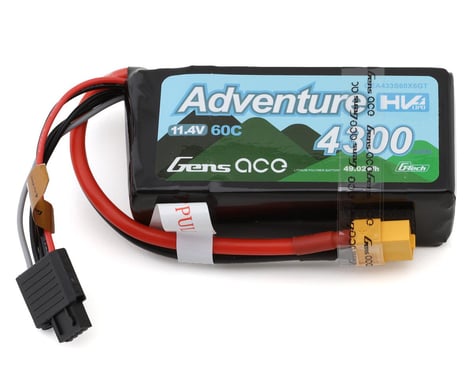 Gens Ace 433S60X6GT G-Tech Smart 3S LiHV Battery 60C ( 11.4V/ 4300mAh)
