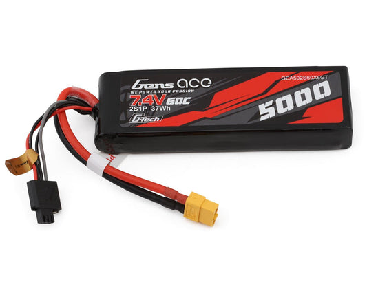 Gens Ace 502S60X6GT G-Tech Smart 2S LiPo Battery 50C (7.4V/5000mAh) w/XT60 Connector