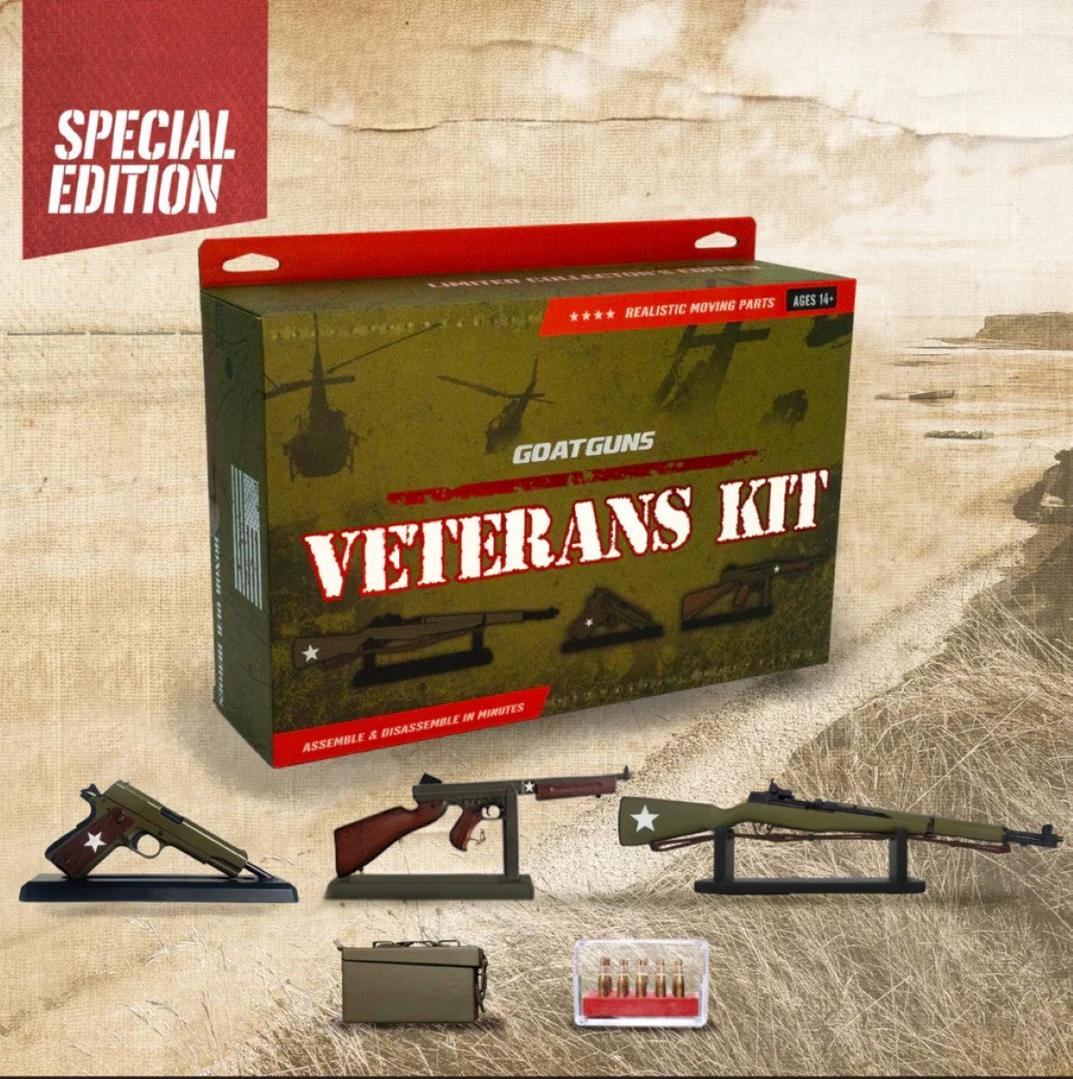 GoatGuns KIT-VETERAN OD Green Veteran Kit 3 pack