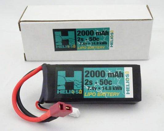 Helios RC 2S2000-50-DN 2S 50C LiPo Battery w/Deans Connector (7.4V/2000mAh)