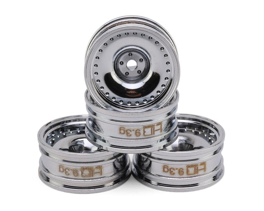 Hot Racing SXTY919H08 Axial SCX30 0.7" Brass Crawler Wheels (Chrome) (4) (9.3g ea)