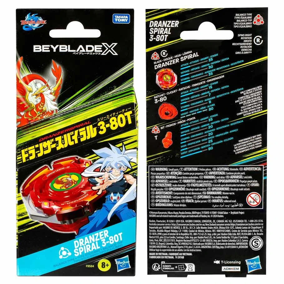 Hasbro F9584 Beyblade: X: Dranzer Spiral 3-80T