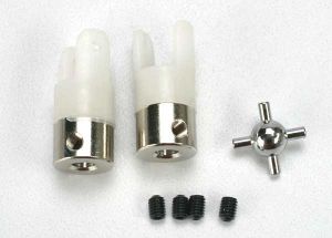Traxxas 1539R U- joints long (2)/ 3mm set (grub) screws (4)