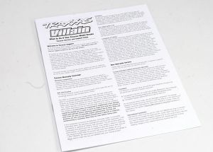 Traxxas 1599X Operating instructions, Villain
