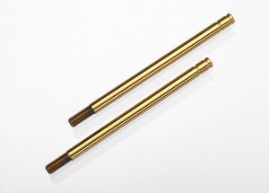 Traxxas 1664T Shock shafts, hardened steel, titanium nitride coated (long)