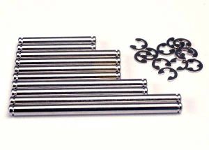 Traxxas 1939 Suspension pin set, hard chrome (w/ E-clips)