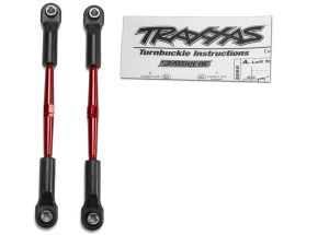 Traxxas 2336X Turnbuckles, aluminum (red-anodized), toe links, 61mm (2)