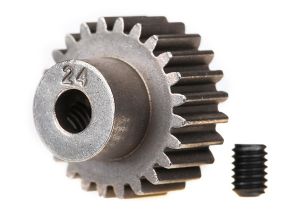 Traxxas 2424 Gear, 24-T pinion (48-p) (fits 3mm shaft)/ set screw