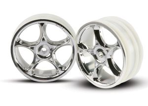 Traxxas 2473 Wheels, Tracer 2.2' (chrome) (2) (Bandit front)