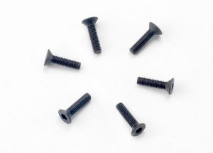 Traxxas 2523 Screws, 2.5x10 countersunk machine (hex drive) (6)