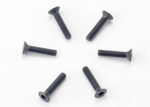 Traxxas 2526 Screws, 2.5x12 countersunk machine (hex drive) (6)