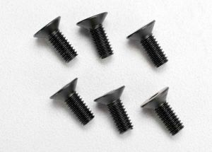 Traxxas 2535 Screws, 4x10mm countersunk machine (hex drive) (6)