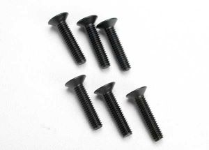 Traxxas 2547 Screws, 4x18mm countersunk machine (hex drive) (6)