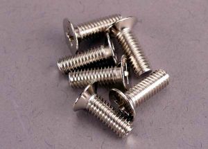Traxxas 2548 Screws, 4x12mm countersunk machine (100-degree) (6)