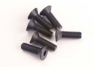 Traxxas 2551 Screws, 3x10mm countersunk machine (6) (hex drive)
