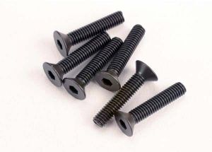 Traxxas 2553 Screws, 3x15mm countersunk machine (6) (hex drive)