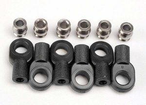 Traxxas 2742X Rod Ends, short (6)/ hollow balls (6)