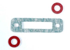 Traxxas 3156 Exhaust header gasket (1)/ gaskets, pressure fitting (2) (for side exhaust engines only)
