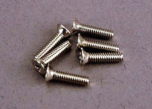 Traxxas 3161 Screws, 2x8mm countersunk machine (6)