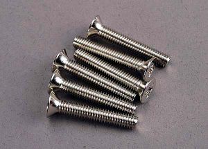 Traxxas 3168 Screws, 4x25mm countersunk machine (6)