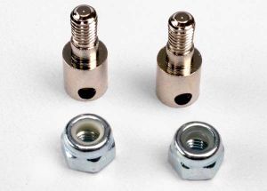 Traxxas 3180 Rod guides (2)/ 3mm nylon locknuts (2)