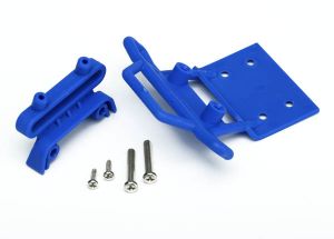 Traxxas 3621X  Front Bumper & Mount (Blue) (Monster Mutt/Maximum Destruction)