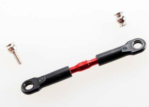 Traxxas 3737 Turnbuckle, aluminum (red-anodized), camber link, front, 39mm (1) (assembled w/rod ends)/hollow balls (2)(See part 3741X for complete camber link set)