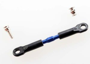 Traxxas 3737A Turnbuckle, aluminum (blue-anodized), camber link, front, 39mm (1)(assembled w/rod ends)/hollow balls (2)(See part 3741A for complete camber link set)