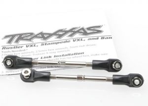 Traxxas 3745 Turnbuckles, toe link, 59mm ( 78mm center to center) (2) (assembled with rod ends and hollow balls)
