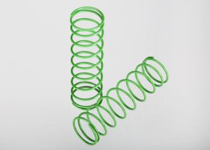 Traxxas 3758A Springs, green (front) (2)