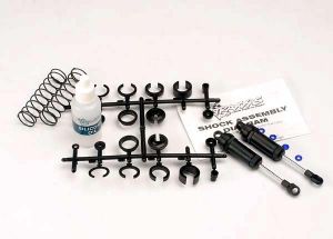 Traxxas 3760 Ultra Shocks (black) (long) (complete w/ spring pre-load spacers & springs) (front) (2)