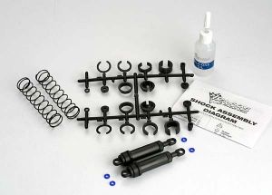 Traxxas 3762 Ultra Shocks (black) (xx-long) (complete w/ spring pre-load spacers & springs) (rear) (2)