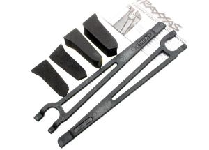 Traxxas 3927X Hold downs, battery, left & right (2)/ foam spacers (4) (allows for installation of taller, multi-cell batteries)