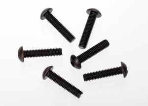Traxxas 3929 Screws, 4x18mm button-head machine (hex drive) (6)