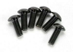 Traxxas 3937 Screws, 4x12mm button-head machine (hex drive) (6)