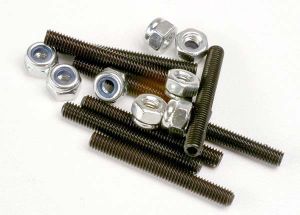 Traxxas 3962 Set (grub) screws, 3x25mm (8)/ 3mm nylon locknuts (8)