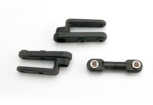 Traxxas 3968 Servo horns, steering (2)/ steering link ( 3x12mm threaded rod (1)/ rod ends (2)/ hollow balls (2)