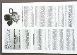 Traxxas 4099 Engine manual, TRX®