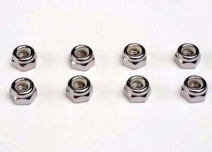 Traxxas 4147 Wheel Nuts, 5mm nylon locking (8)