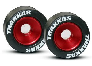 Traxxas 5186 Red Aluminum Wheelie Bar Wheels & Hardware (2)