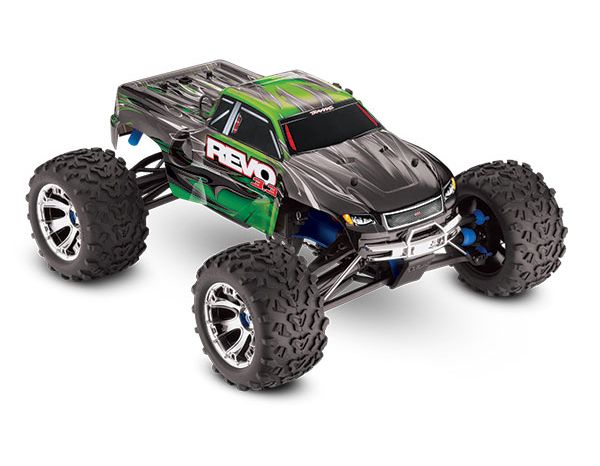 Traxxas 53097-3-GRN Revo 3.3 4WD RTR Nitro Monster Truck w/TQi (Green) 2.4Ghz Radio, TSM, Batteries & DC Charger