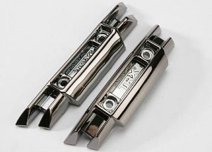Traxxas 5335X Bumpers, front and rear (black chrome)