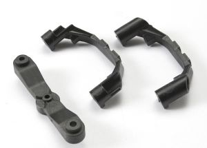 Traxxas 5343X Mount, steering arm/ steering stops (2) (lower hinge pin retainer) (includes standard and maximum throw steering stops)