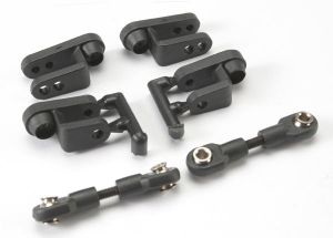 Traxxas 5345R Servo horns, steering, long (2), short (2)/ linkage, steering (3x20mm turnbuckle) (2)/ rod ends (short) (4)/ hollow balls (4)