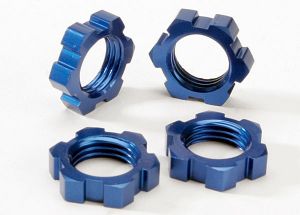 Traxxas 5353 Wheel nuts, splined, 17mm (blue-anodized) (4)