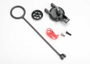 Traxxas 5547 Pull ring (1)/ fuel tank cap (1)/ engine shut-off clamp (1)/ 3x10 BCS (1)