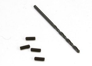Traxxas 5554 Suspension down stop screws (includes 2.5mm drill bit) (limits suspension droop, sets maximum ride height)