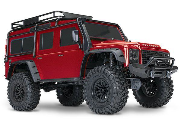 Traxxas 82056-4-RED TRX-4 1/10 Scale Trail Rock Crawler w/Land Rover Defender Body (Red) w/XL-5 ESC & TQi 2.4GHz Radio