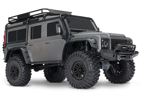 Traxxas 82056-4-SLVR TRX-4 1/10 Scale Trail Rock Crawler w/Land Rover Defender Body (Silver) w/XL-5 ESC & TQi 2.4GHz Radio